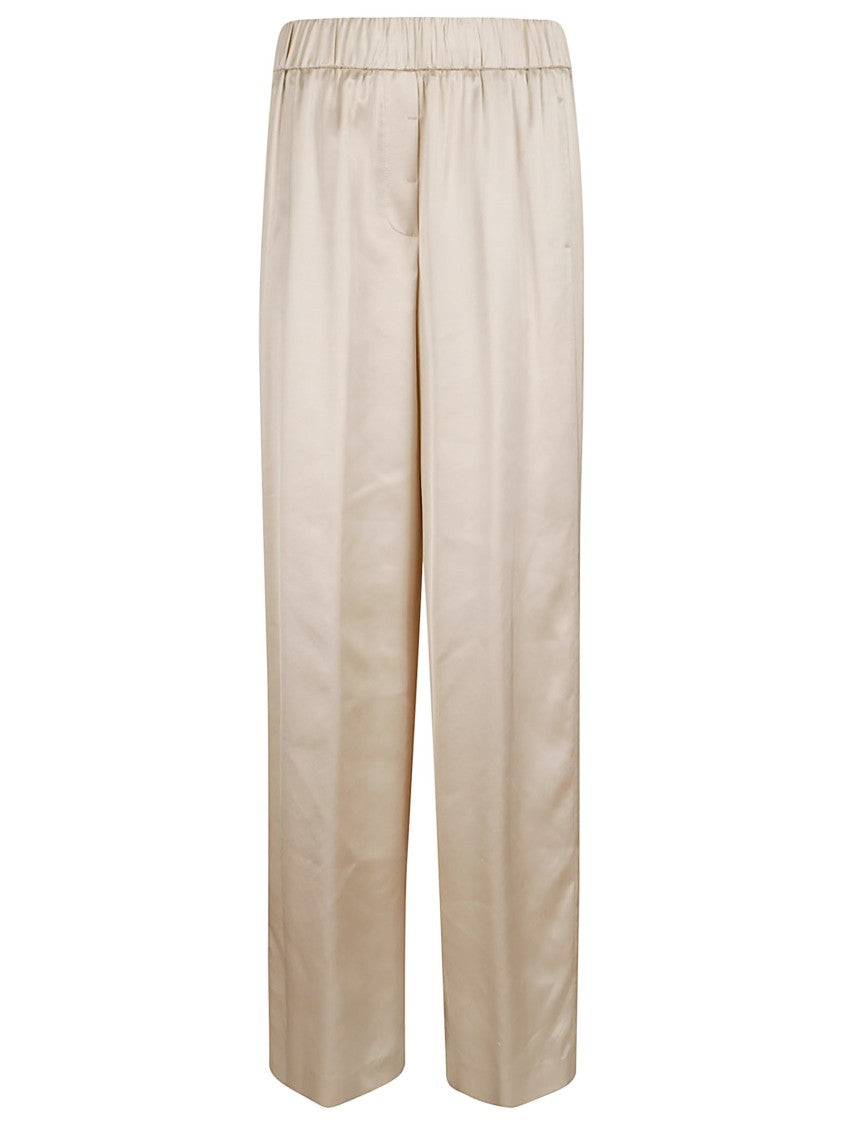 Peserico Wide-Leg Palazzo Trousers With Smooth Texture And Elegant Drape
