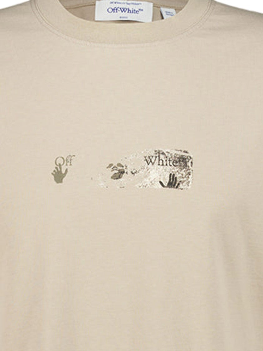 Off-White Artistic Logo Print Cotton T-Shirt By Off-White