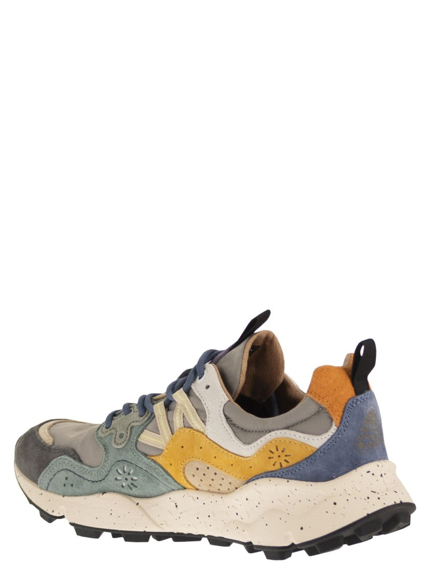 Flower Mountain Yamano 3 - Sneakers In Suede And Technical Fabric