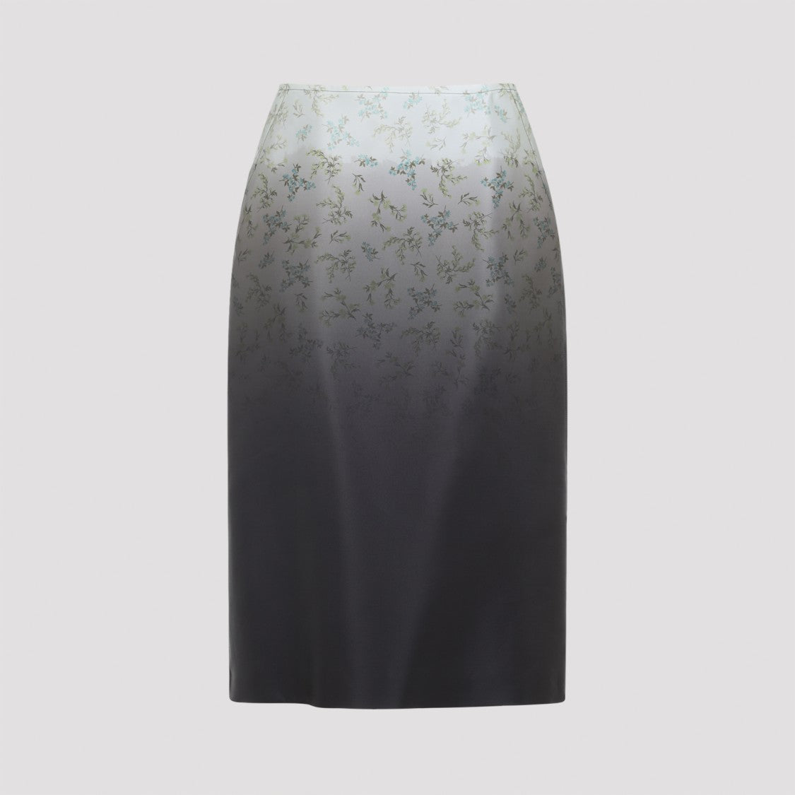 Jil Sander Green Silk Midi Skirt
