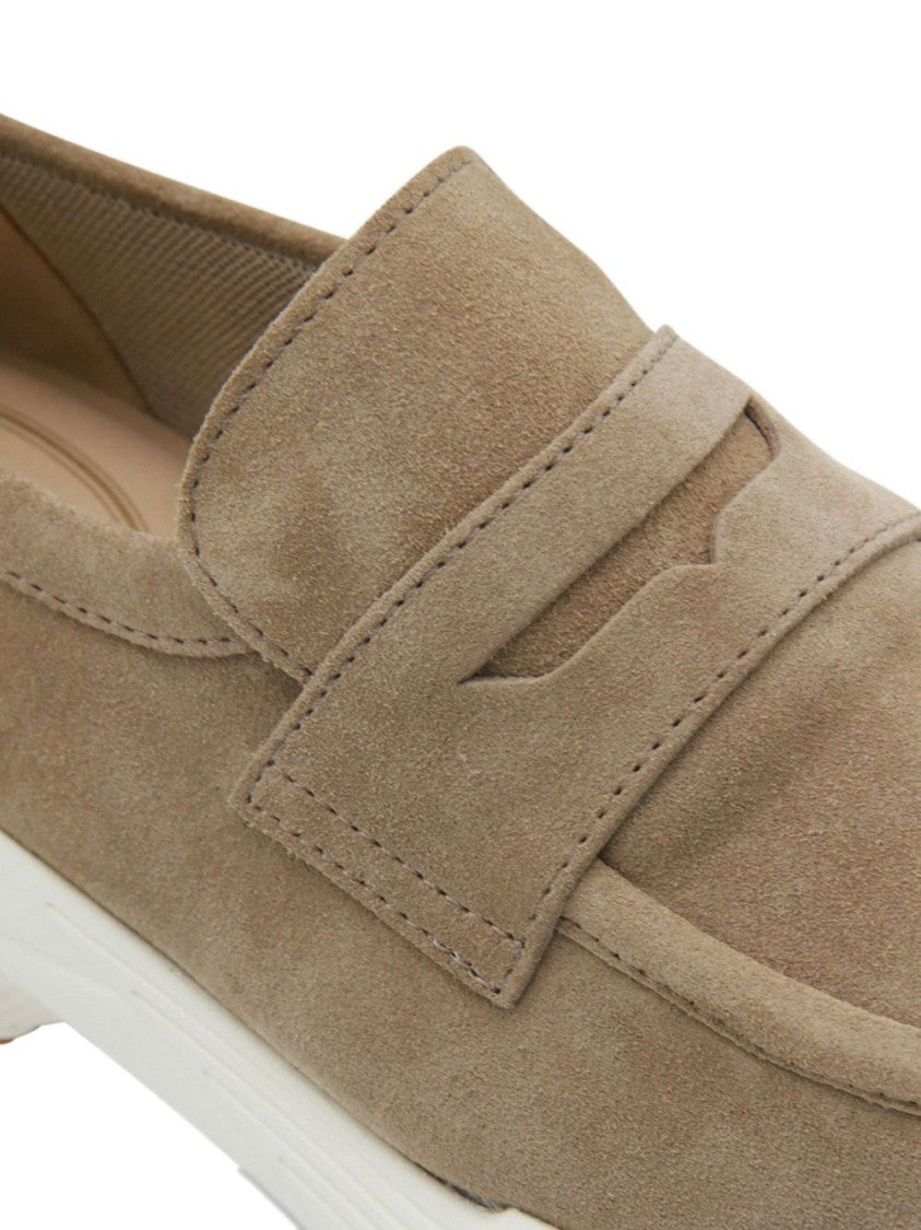 Tod's Sleek Suede Loafers With Penny Strap