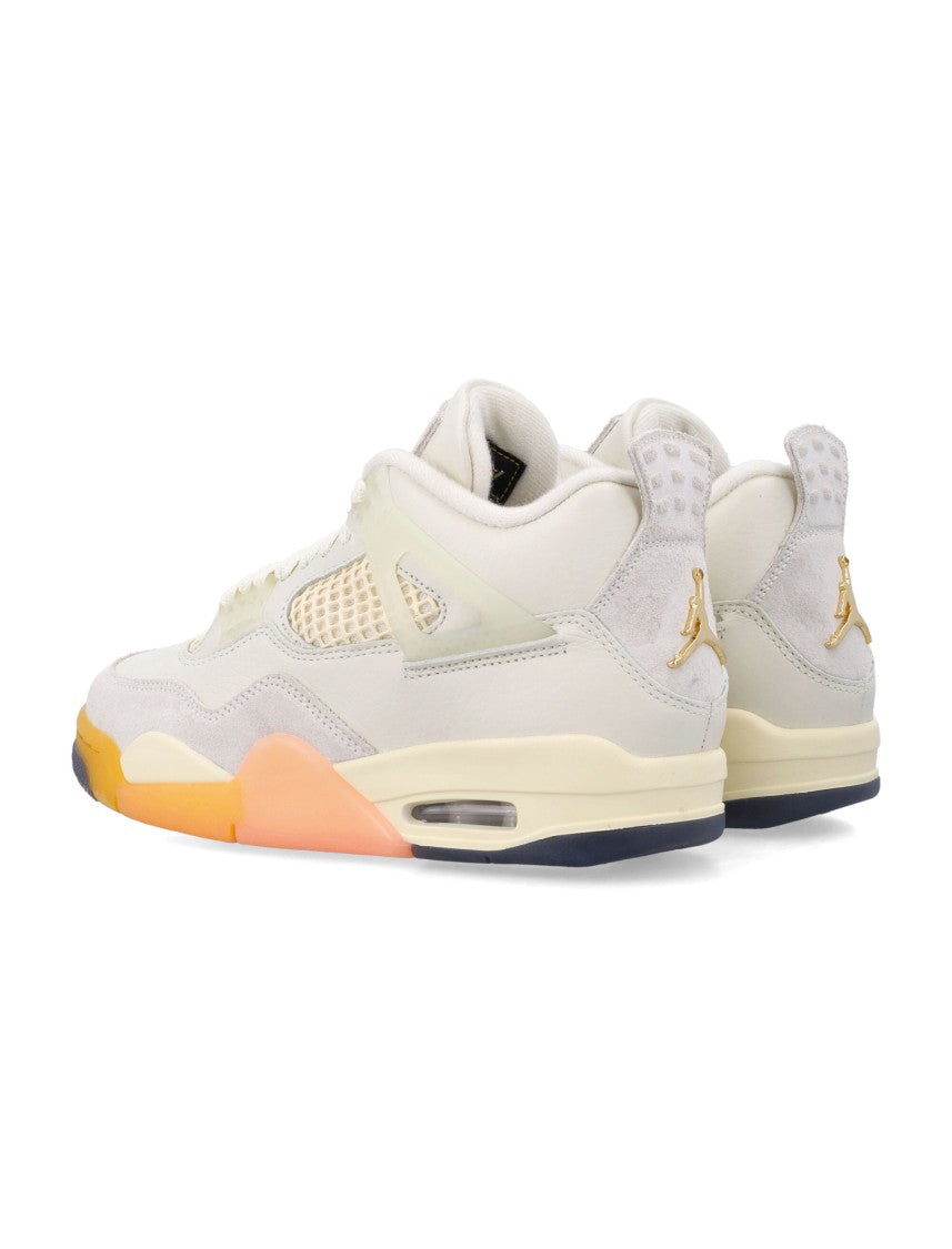 Nike Air Jordan 4 Birds Of Paradise Leather-And-Suede Sneakers