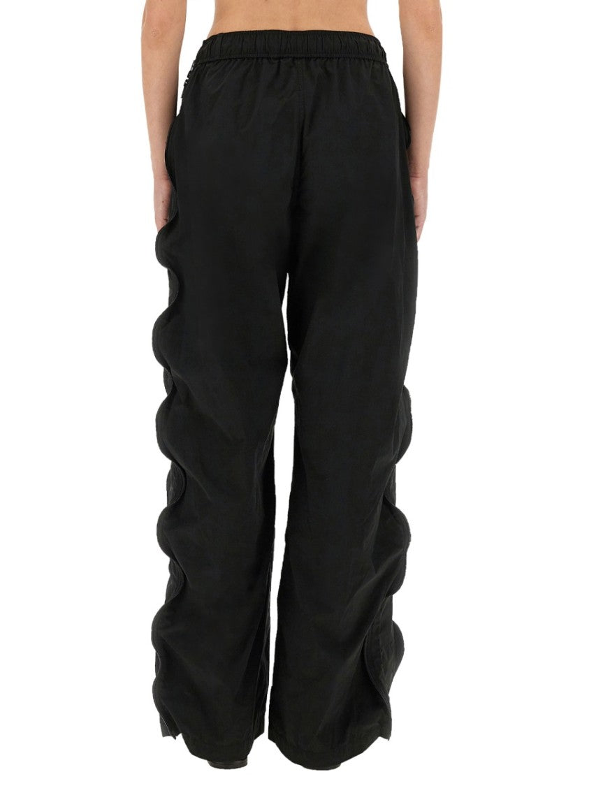 T By Alexander Wang Mid-Rise Track Pants With Unique Wavy Design