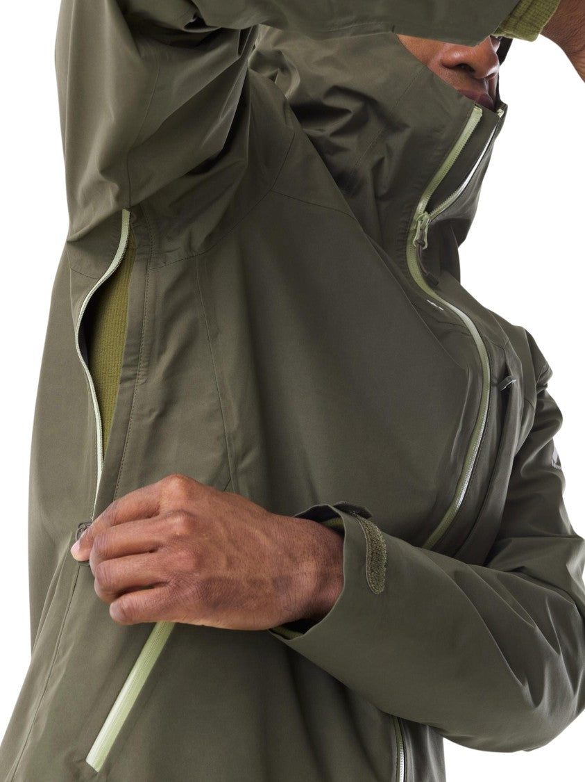 Millet Technical Green Hooded Jacket With Gore-Tex Protection