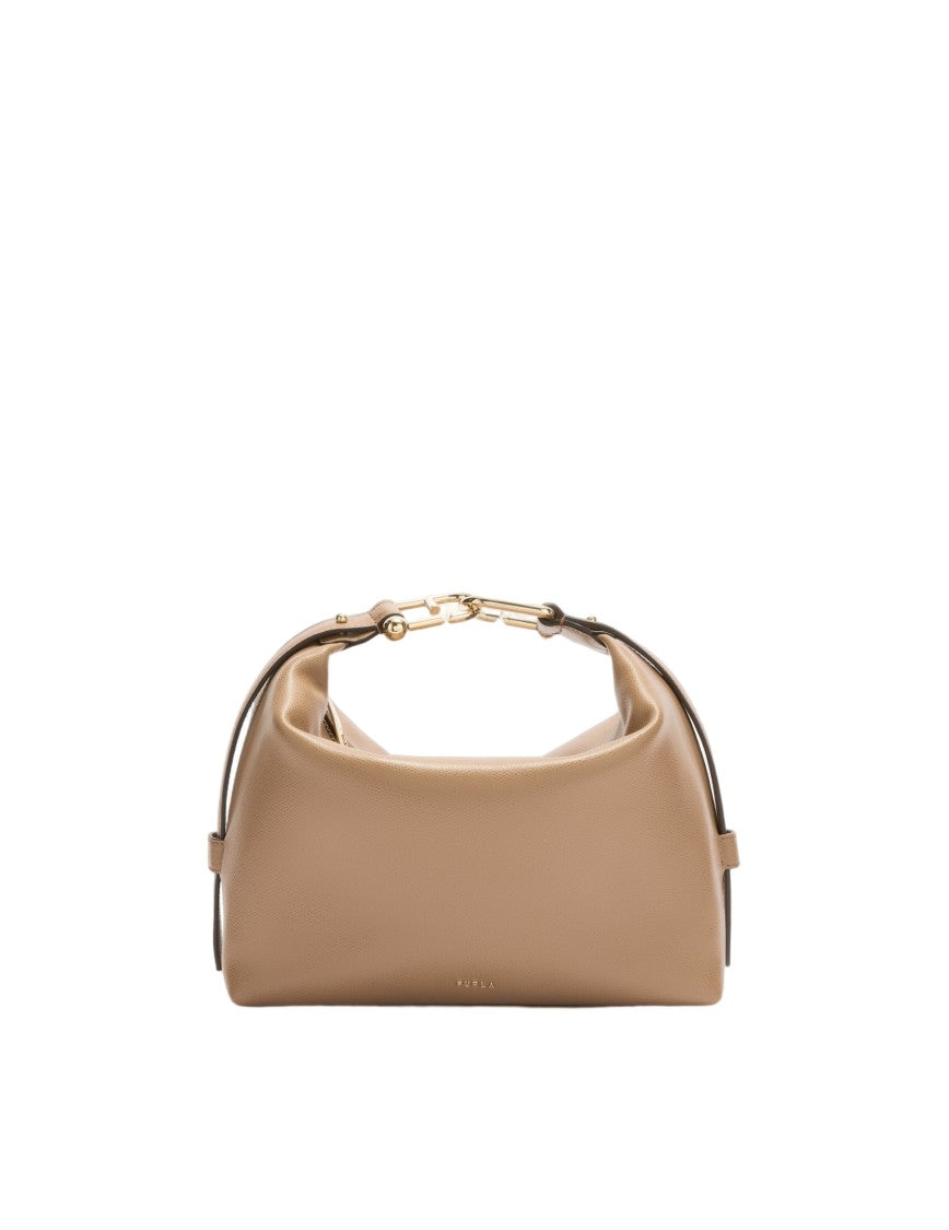 Furla Tonie M Leather Hobo Shoulder Bag, Toffe Color