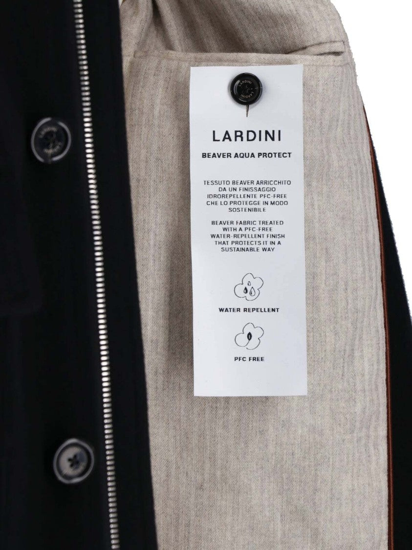 Lardini Cropped High Ribbed Collar Buttoned Cuffs Jacket