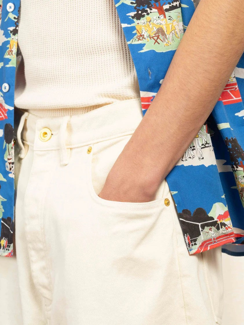 Drôle De Monsieur Beige Classic Cut Shorts