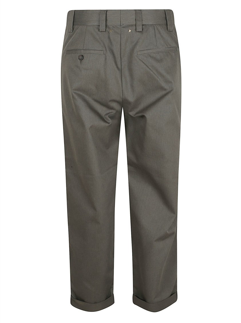 Golden Goose Straight-Leg Trousers With Gold Star Detail