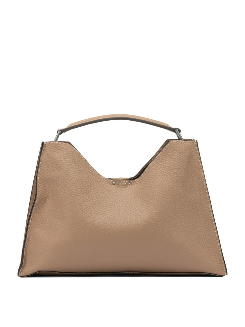 Gianni Chiarini Textured Leather Shoulder Bag With Trapezoidal Silhouette
