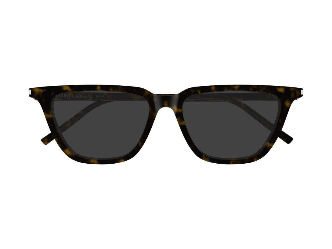 Saint Laurent Sl 889 Sulpice Thin Square Tortoiseshell Sunglasses