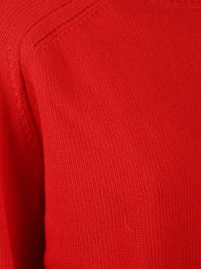 Bite Studios Relaxed Fit Red Wool View Crewneck Sweater