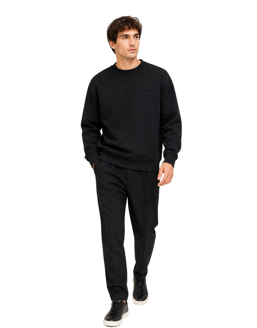 Woolrich Black Interlock Logo Crewneck Sweatshirt