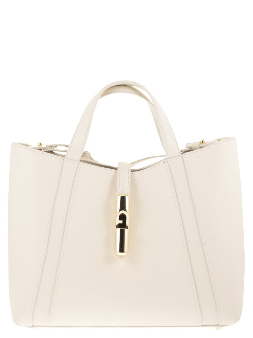 Furla Goccia Hammered Leather Tote Bag With Hardware