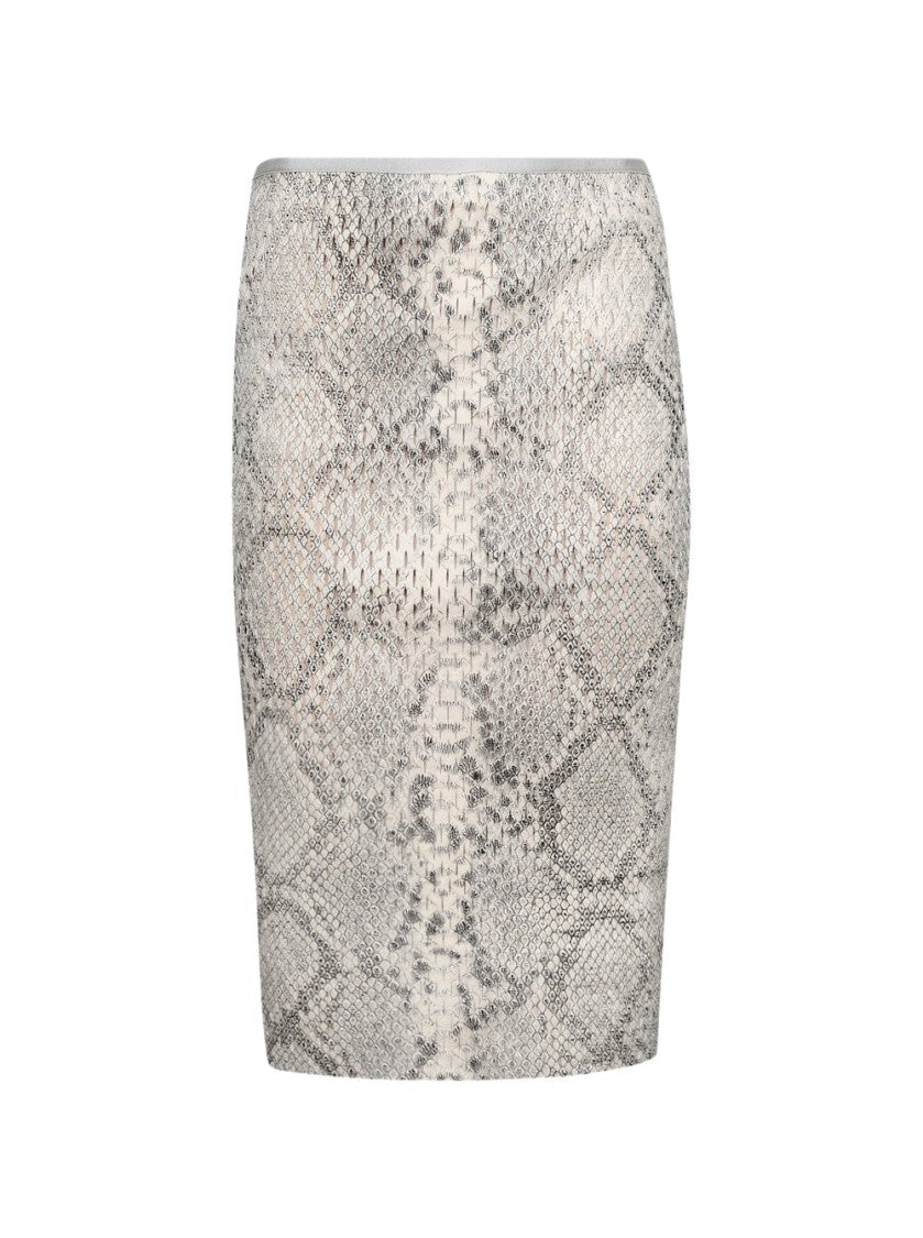 Alexander Wang Low Rise Midi Skirt Black And White