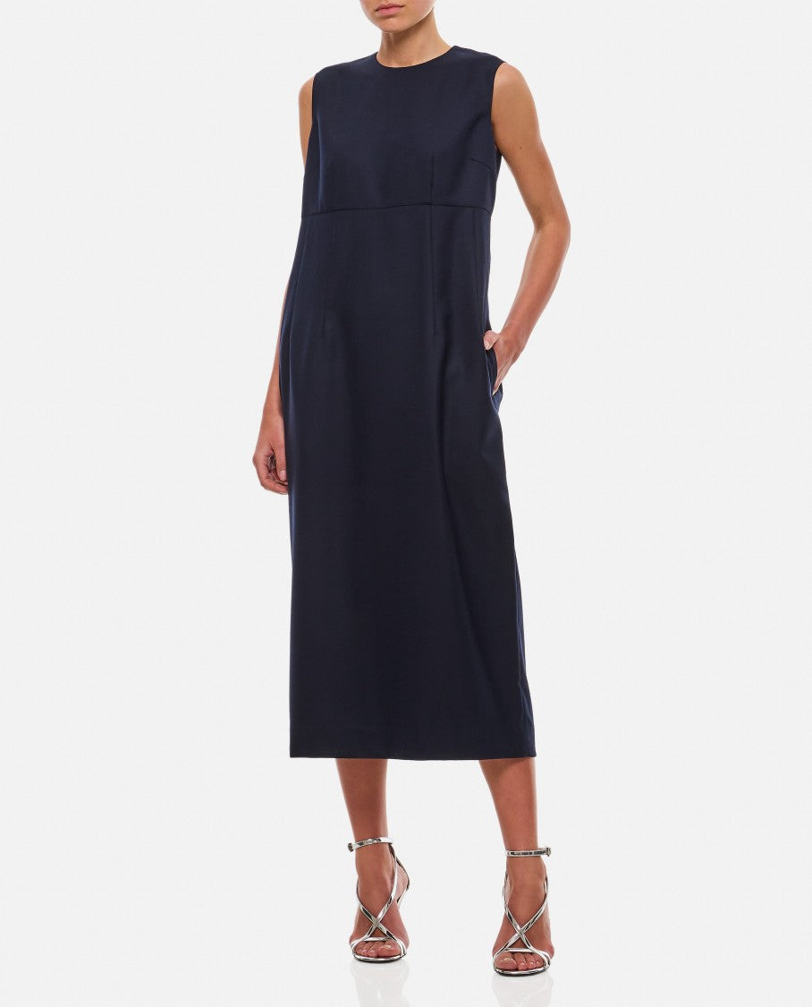 Comme Des Garçons Wool Midi Dress