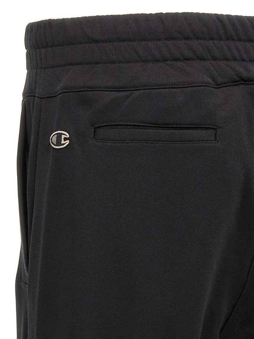 Rick Owens Contrast Logo Embroidered Joggers