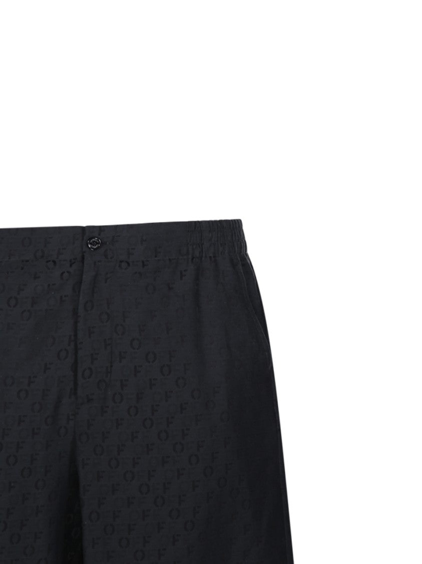 Off-White Off Ao Jacq Silkcot Bowling Shorts