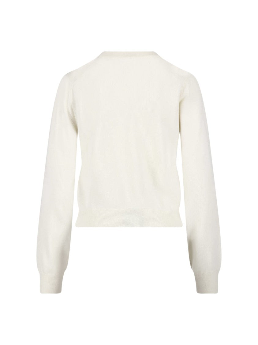 Maison Kitsuné Cream Baby Fox Merino Wool Sweater