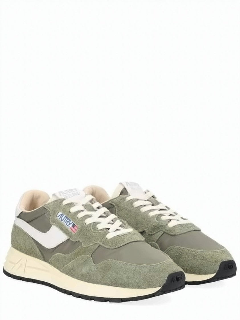 Autry Retro Green Sneakers With Suede