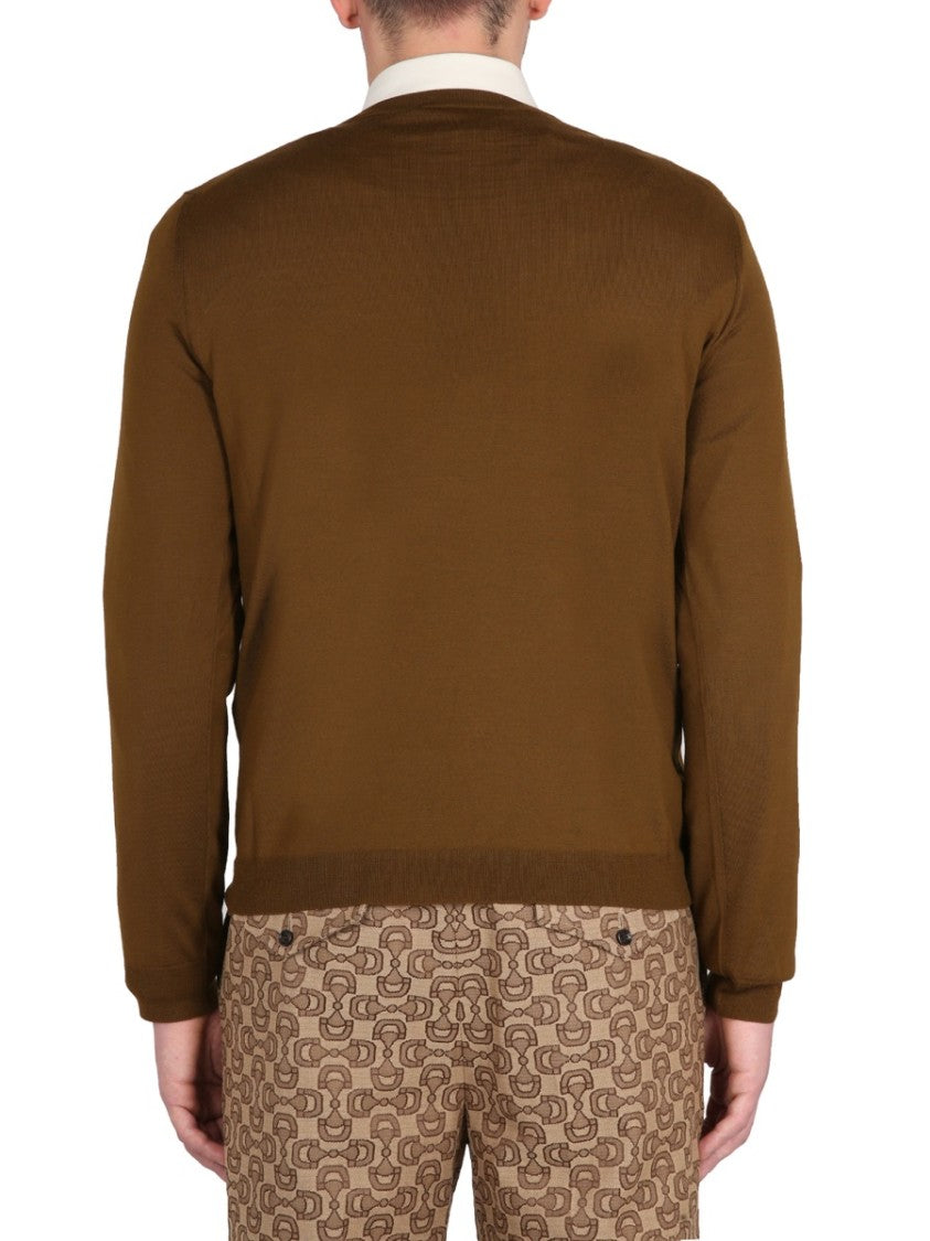 Gucci Smooth Wool Jersey With Distinctive Logo Embroidery
