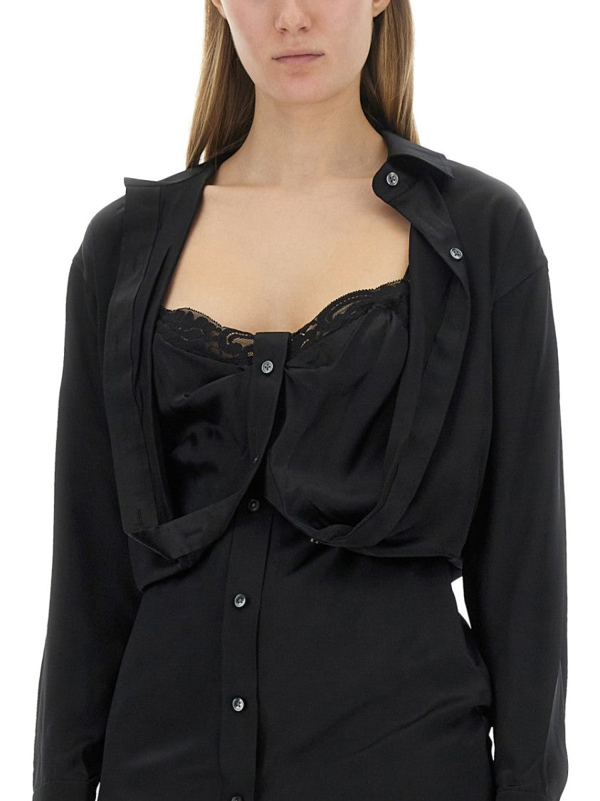 T By Alexander Wang Layered Chemisier Dress