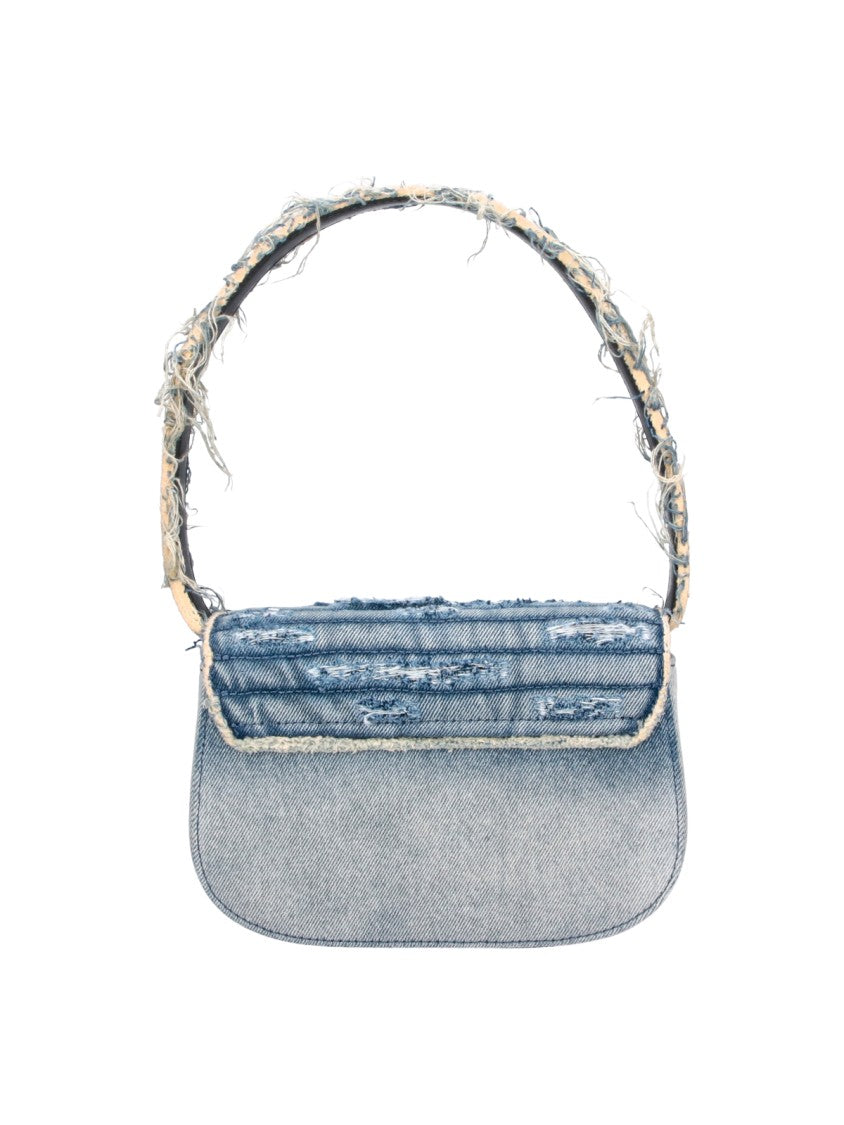 Diesel Light Blue Denim Crystal 1Dr Shoulder Bag