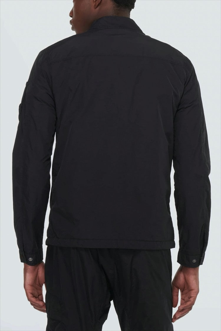 C.P. Company Long Sleeve Nylon Zip-Front Shirt With Flap Pockets