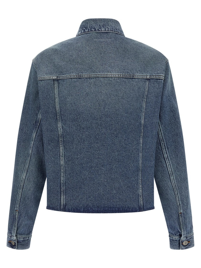 Mm6 By Maison Margiela Raw Cut Denim Jacket