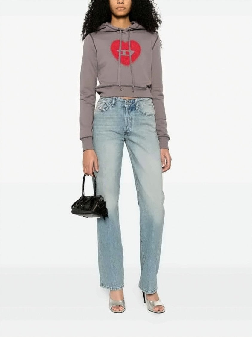 Diesel Straight-Leg Denim Pants With Mid-Rise Waist And Subtle Fading