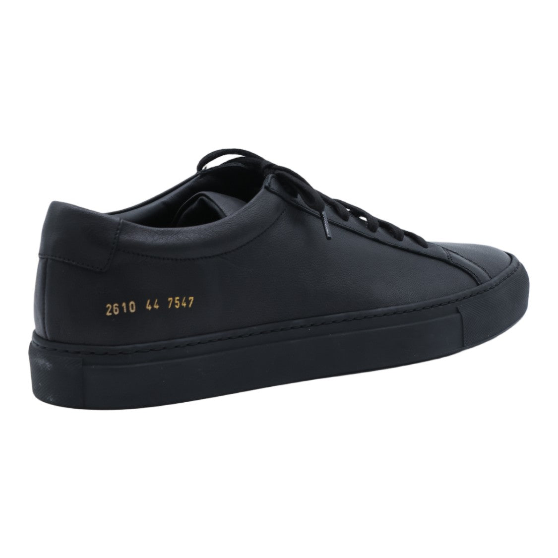 Common Projects Minimalist Low-Top Sneakers With Black Leather Uppers