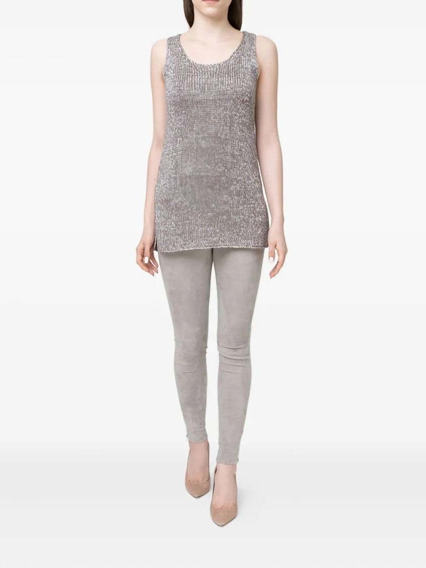 Fabiana Filippi Slim Tapered Leather Trousers