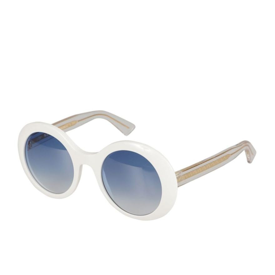 Kador Audrey Large Round Frame Sunglasses With Gradient Blue Tint