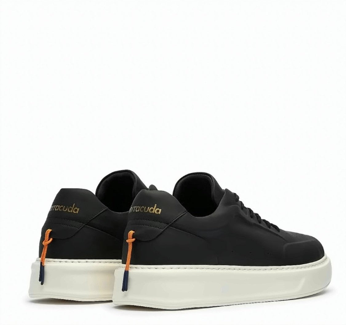 Barracuda Black Slip On Leather Sneakers