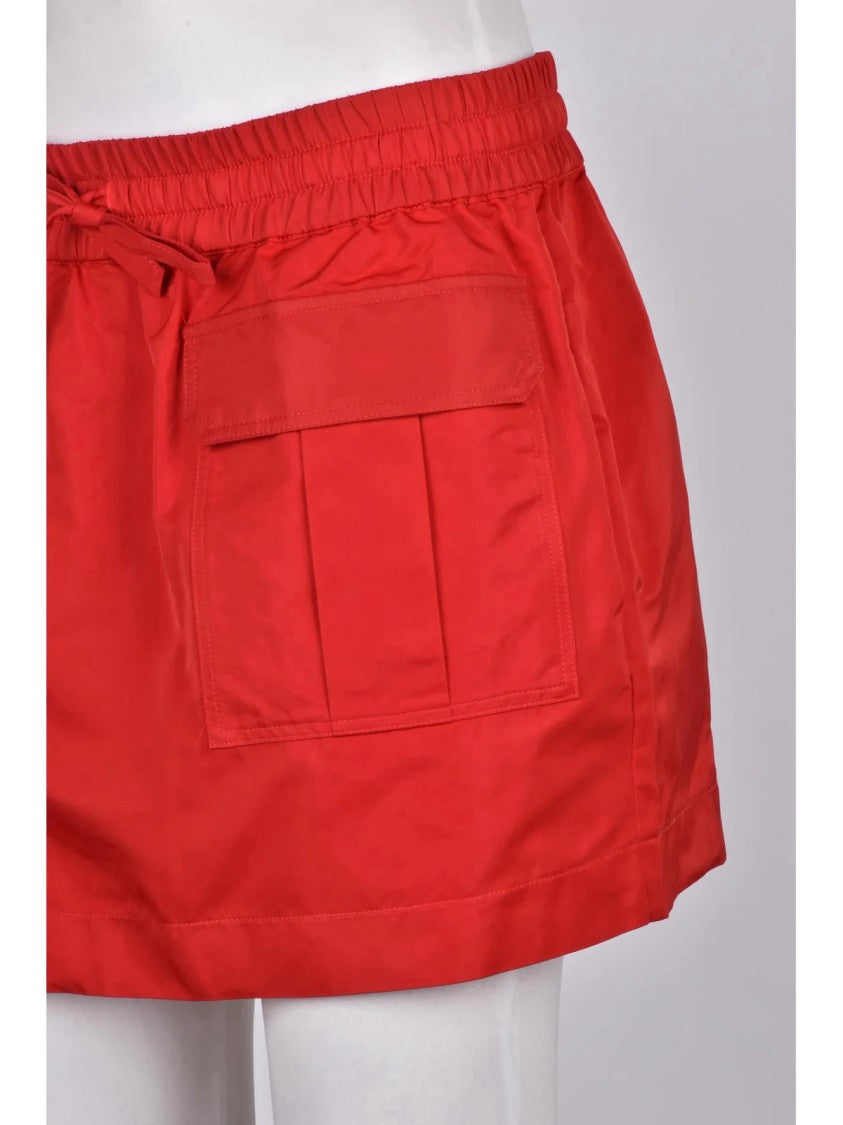 P.A.R.O.S.H. Red Polyester Women's Mini Nylon Skirt