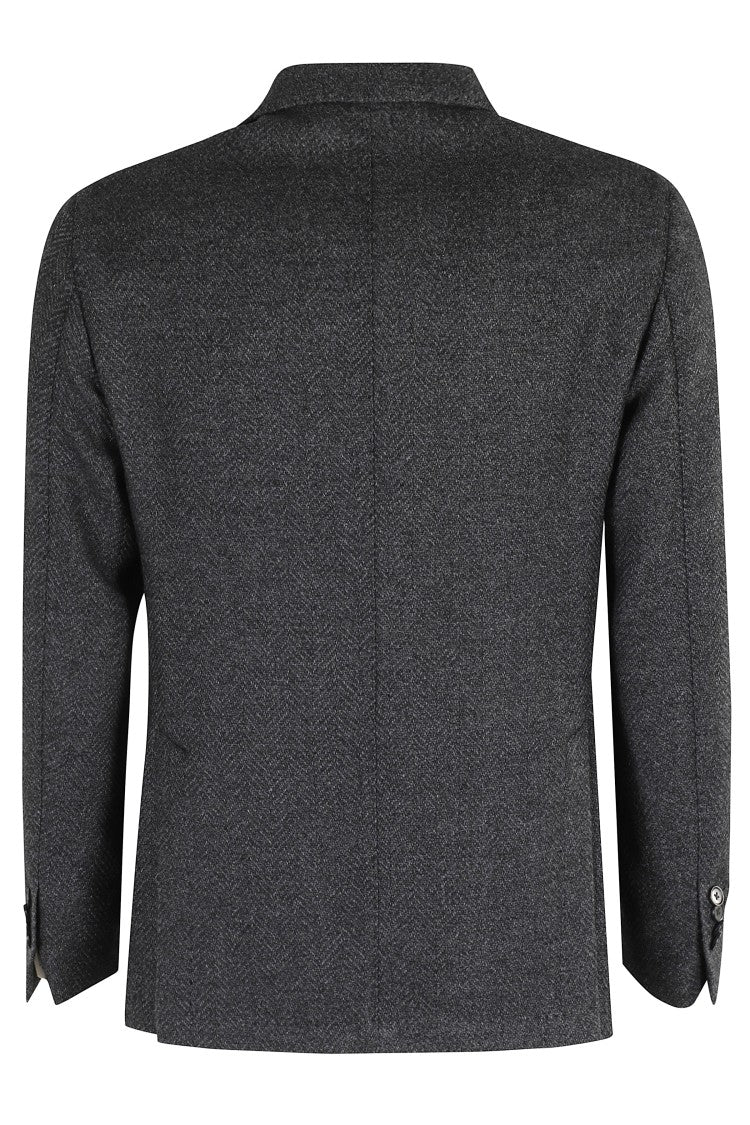 L.B.M. Wool Blend Jacket With Reverse Neckline