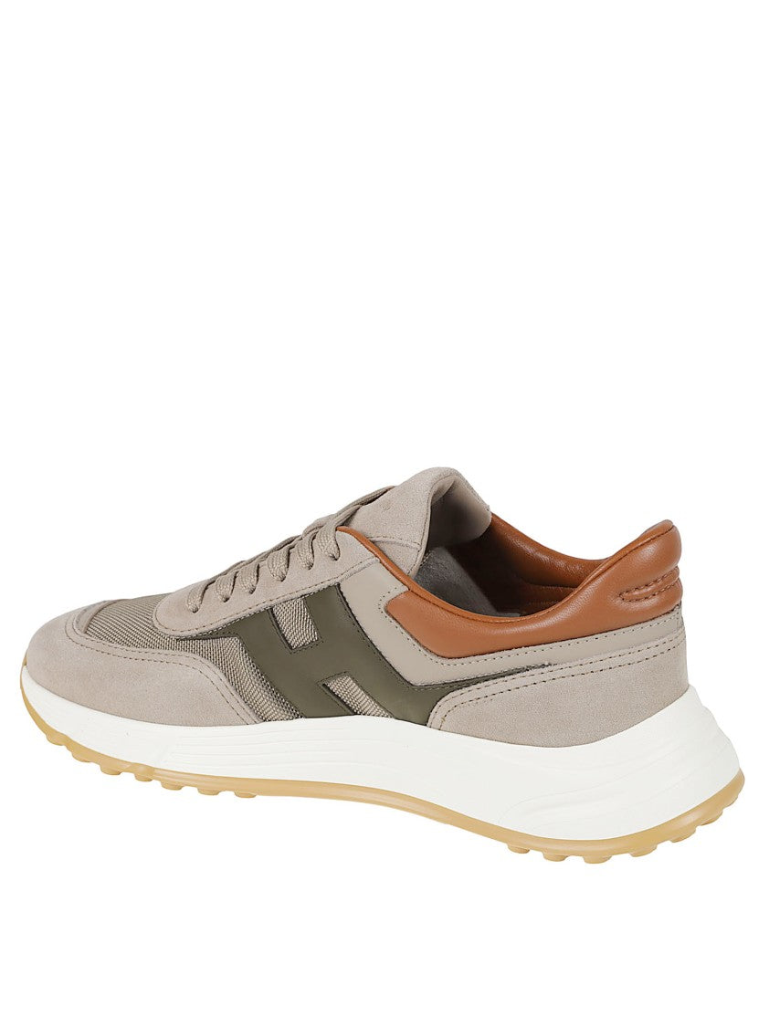 Hogan Chunky Beige Sneakers With Textured Accents