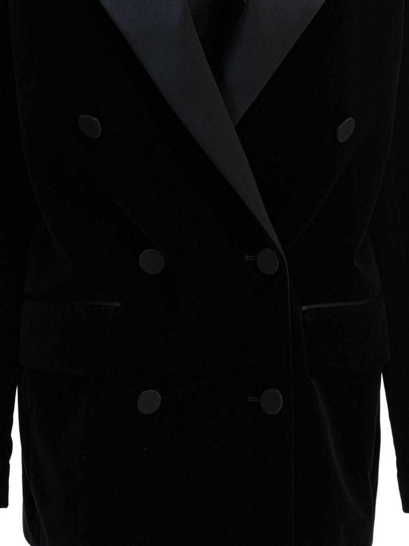 Golden Goose Velvet And Satin Double-Breasted Blazer