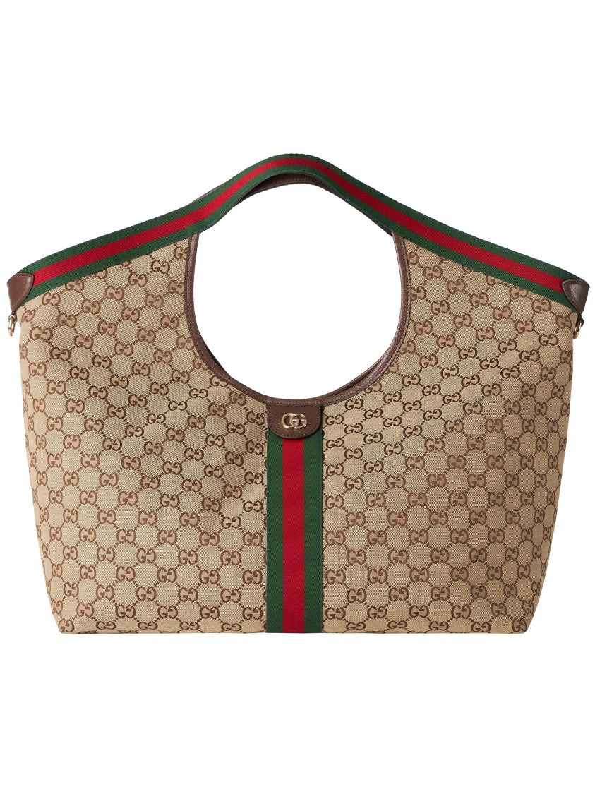Gucci Giglio Large Beige Canvas Tote
