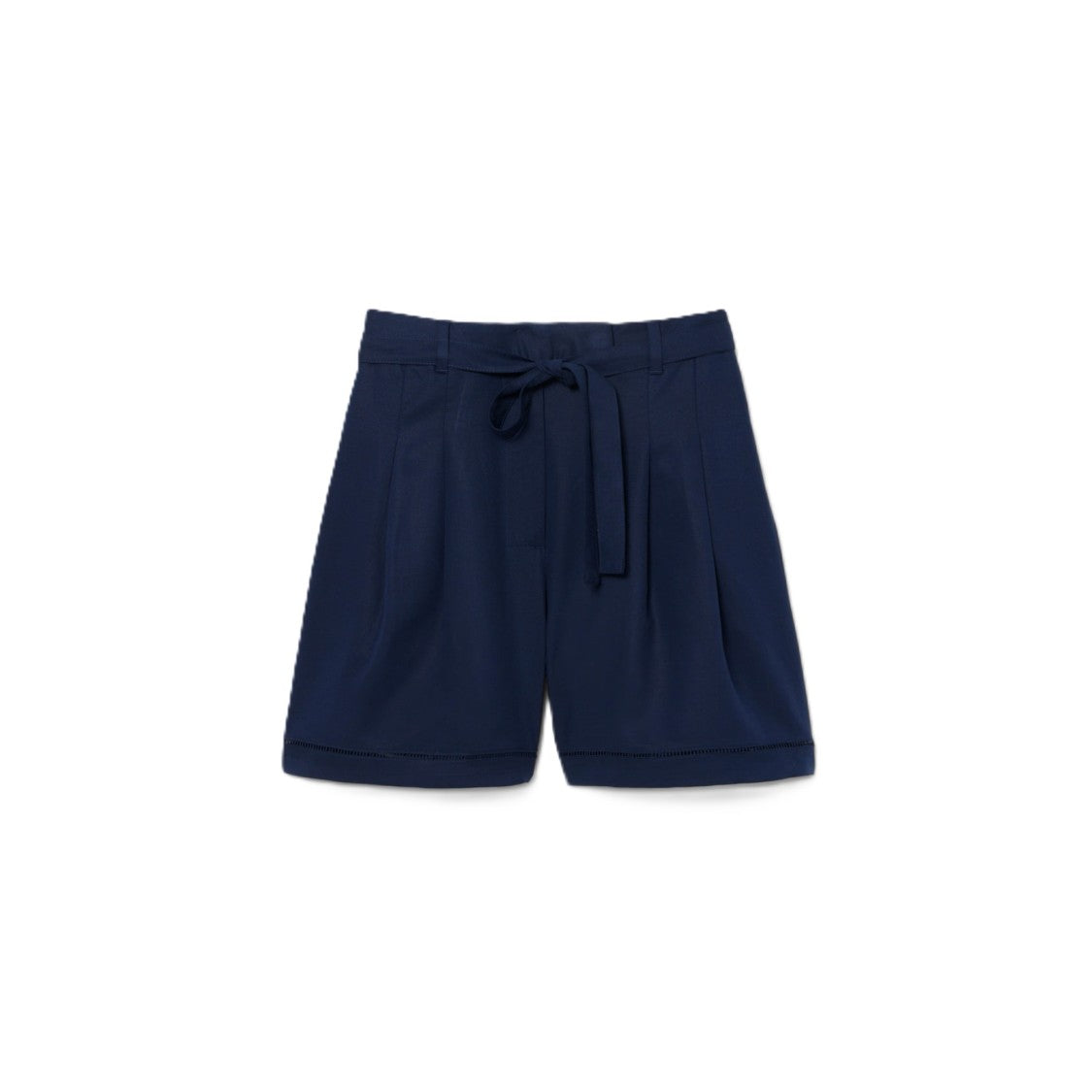 Lacoste Tailored High-Waist Shorts With Self-Tie Belt