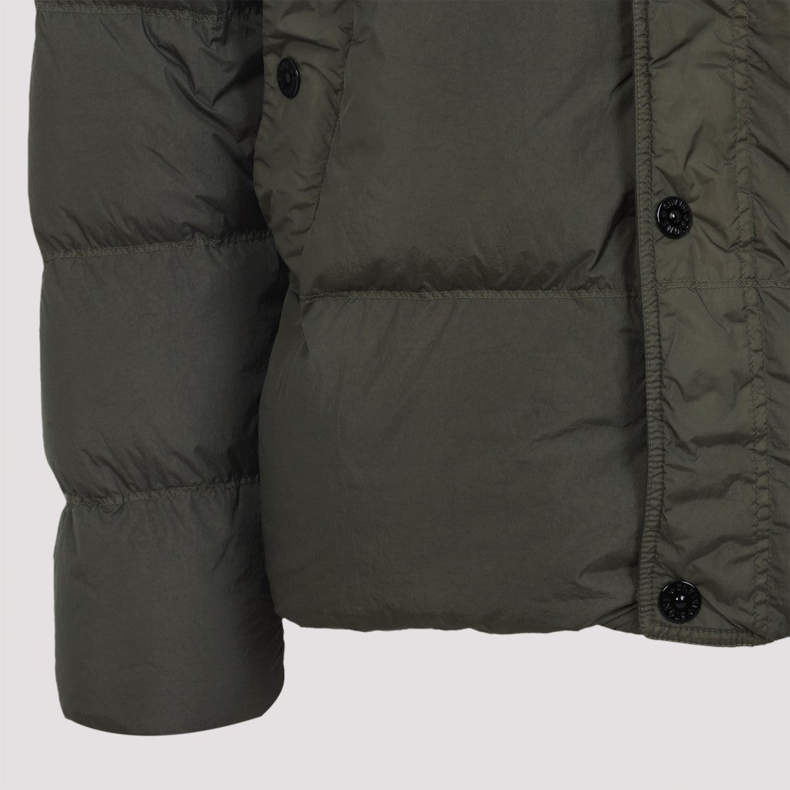 Stone Island Boxy Silhouette Down Jacket With High Collar