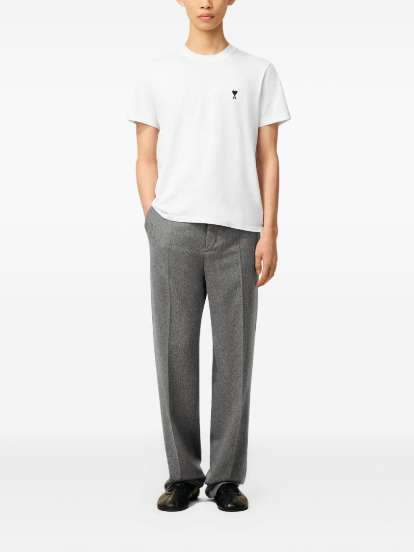 Ami Paris Classic White Crew Neck T-Shirt