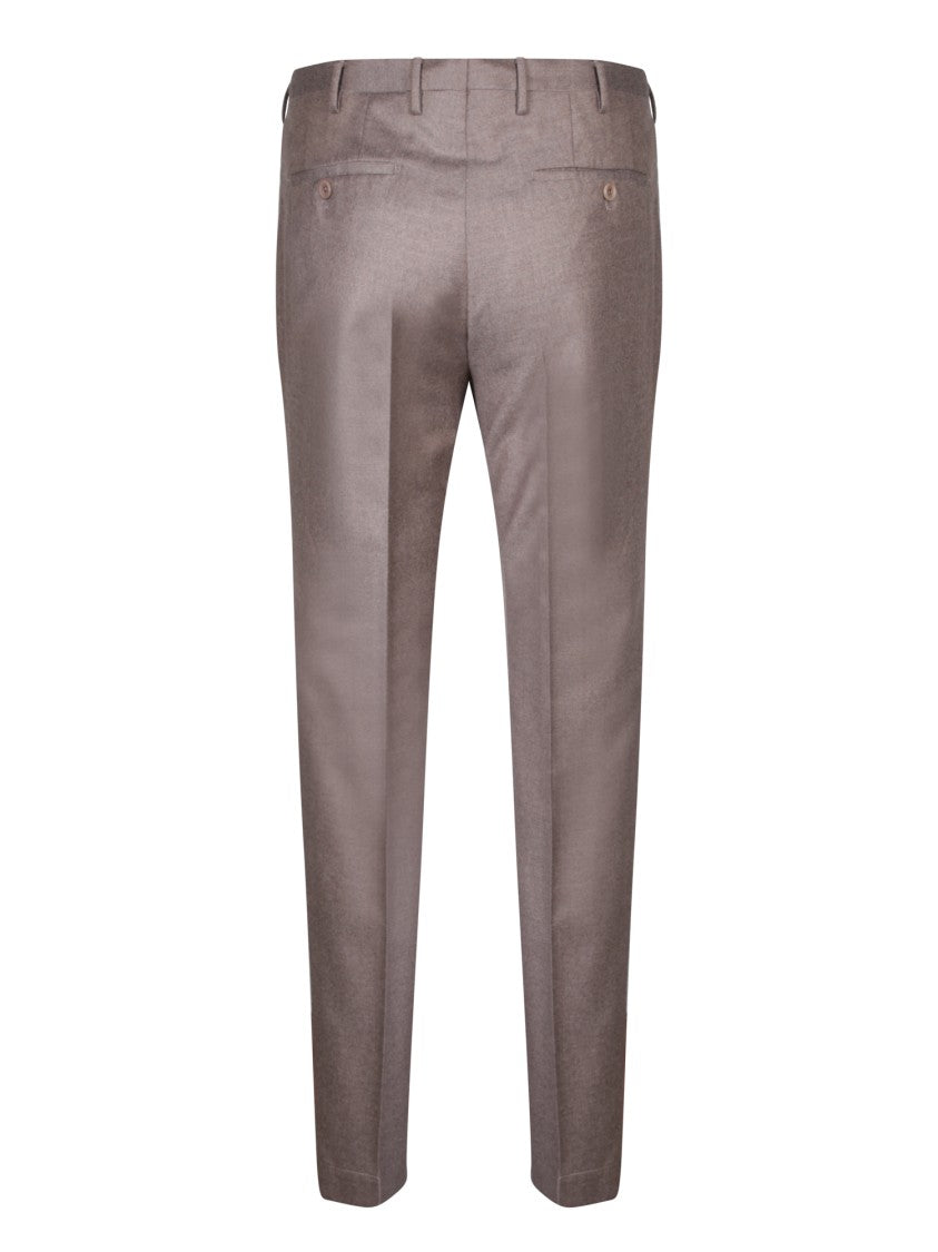 Incotex Beige Virgin Wool Tailored Trousers