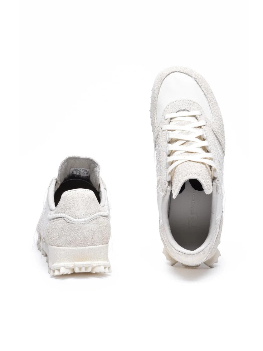Y-3 Beige Leather Low-Top Sneakers