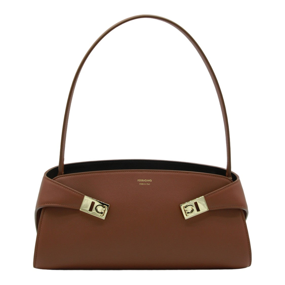 Ferragamo Rectangular Handbag With Gold-Tone Accents