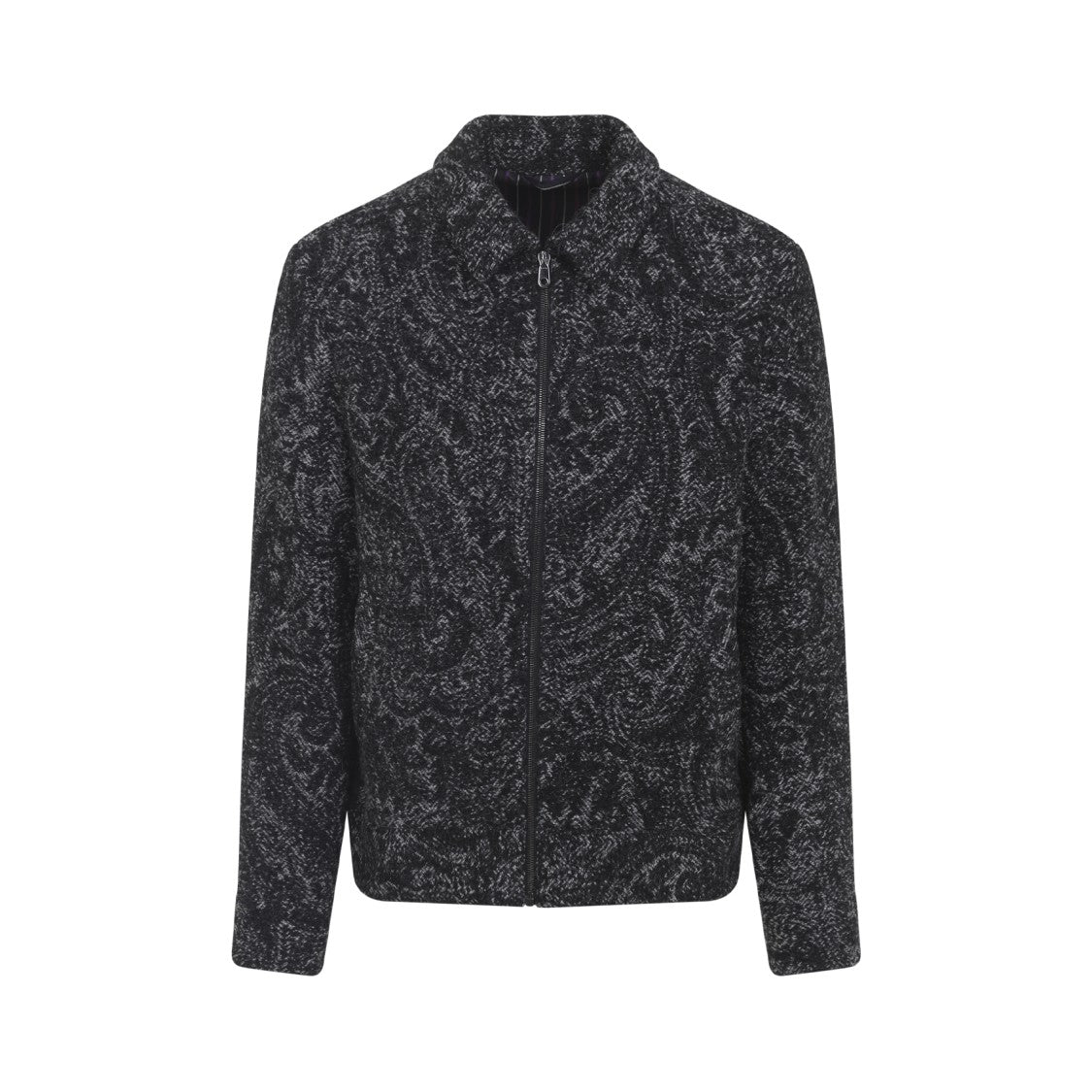 Etro Paisley Pattern Wool Blend Jacket With Tailored Fit