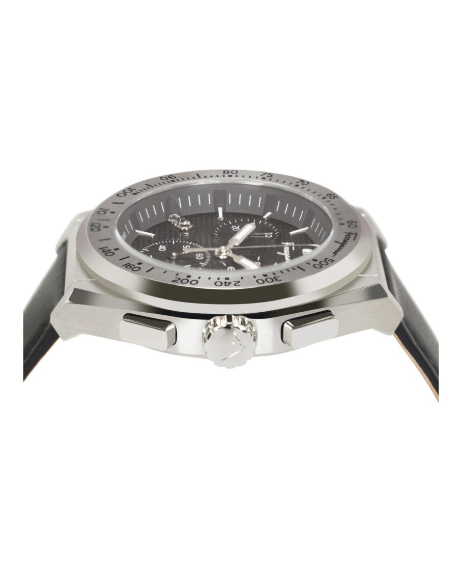 Ferragamo Chrono Sport Leather Watch