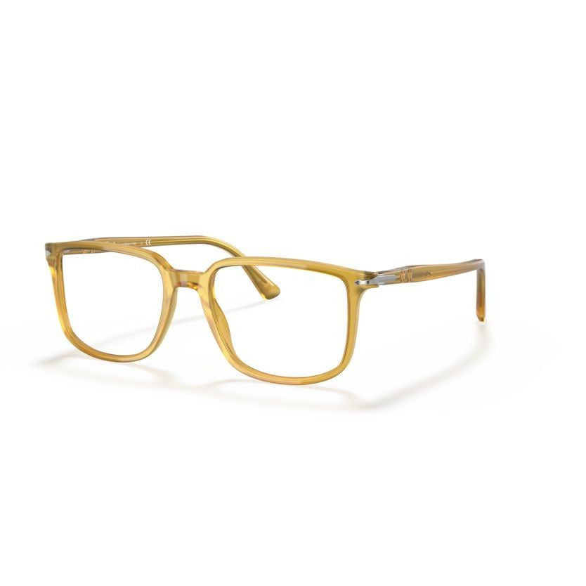 Persol 3275V Vista Translucent Amber Acetate Rectangular Eyeglasses
