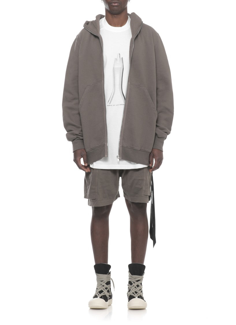 Drkshdw By Rick Owens White Jumbo Printed Cotton T-Shirt