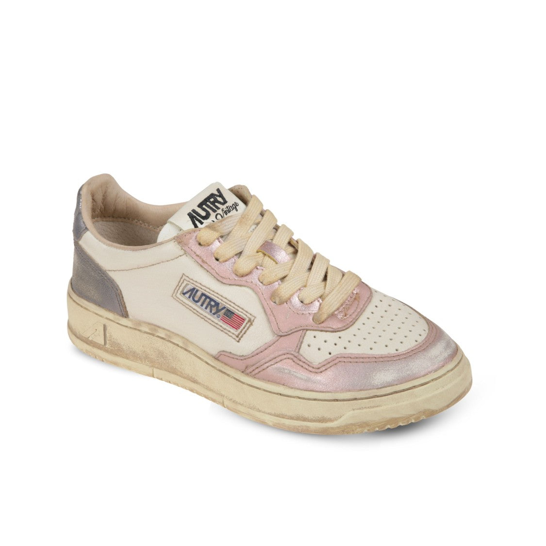 Autry Medalist Low Super Pink Leather Sneakers