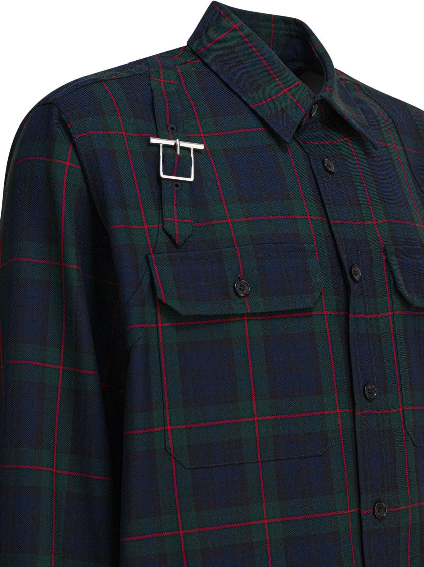 Alexander Mcqueen Plaid Casual Shirt With Structured Collar